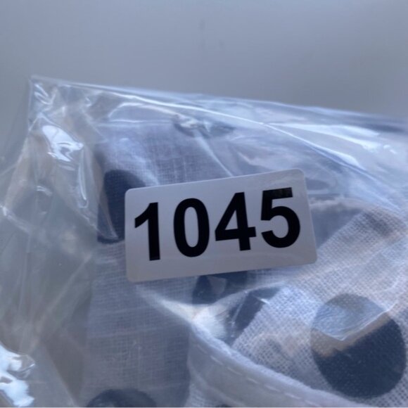 Beyond Capri Midi Dress Woman One Size White Blue Polka Dot 100% Cotton Artsy - Picture 11 of 12